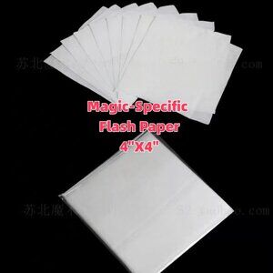 100Pcs Magic-Specific Flash Paper,4“X4",Magic Performances Prop